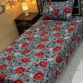 4 Pieces Crystal Cotton Single Pair Bedsheet  SB 513